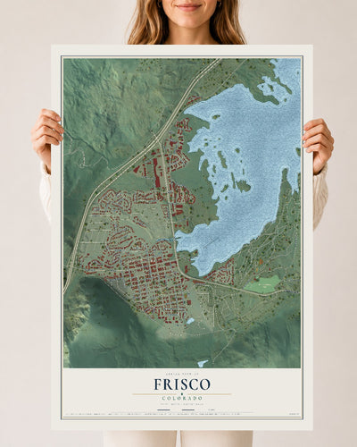 Map of Frisco, Colorado, 24 x 36 inch unframed archival matte print