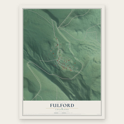 Fulford, Colorado map print, the full design
