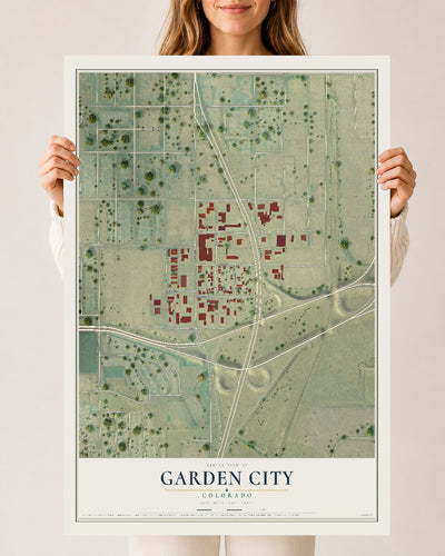 Map of Garden City, Colorado, 24 x 36 inch unframed archival matte print