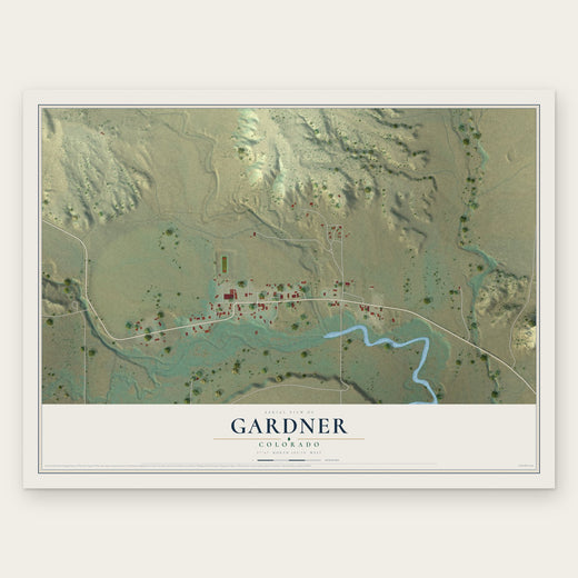 Gardner, Colorado map print, the full design