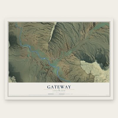 Gateway, Colorado map print, the full design