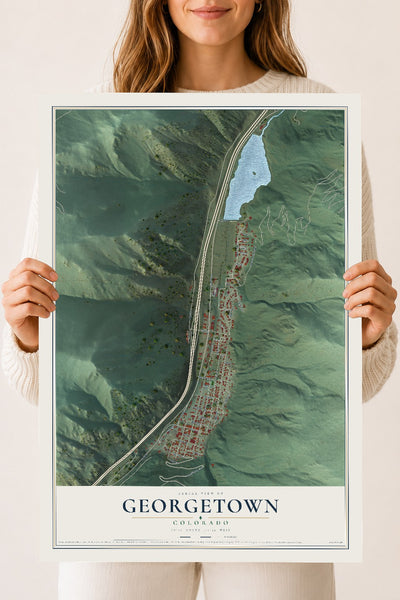 Map of Georgetown, Colorado, 18 x 24 inch unframed archival matte print