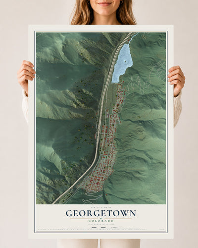 Map of Georgetown, Colorado, 24 x 36 inch unframed archival matte print