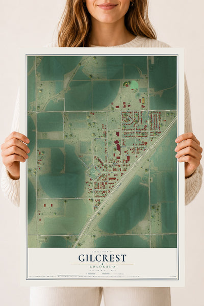 Map of Gilcrest, Colorado, 18 x 24 inch unframed archival matte print