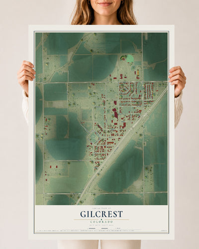 Map of Gilcrest, Colorado, 24 x 36 inch unframed archival matte print