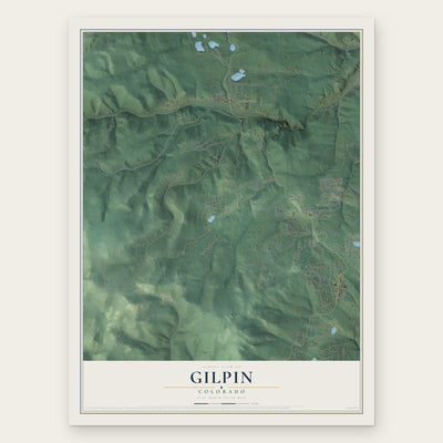Gilpin, Colorado map print, the full design