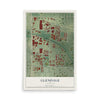 Map of Glendale, Colorado, 12 x 18 inch unframed archival matte print