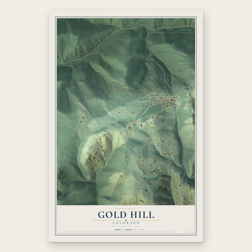 Gold Hill, Colorado map print, the full design