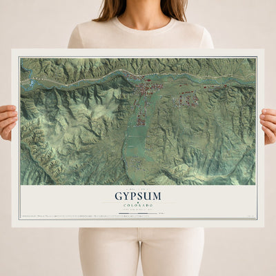 Map of Gypsum, Colorado, 18 x 24 inch unframed archival matte print