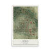 Map of Holly, Colorado, 12 x 18 inch unframed archival matte print