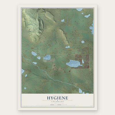 Hygiene, Colorado map print, the full design