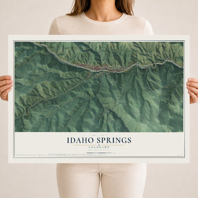 Map of Idaho Springs, Colorado, 18 x 24 inch unframed archival matte print