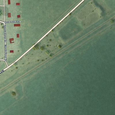 Second close-up of the map of Iliff, Colorado print showing more streets and buildings