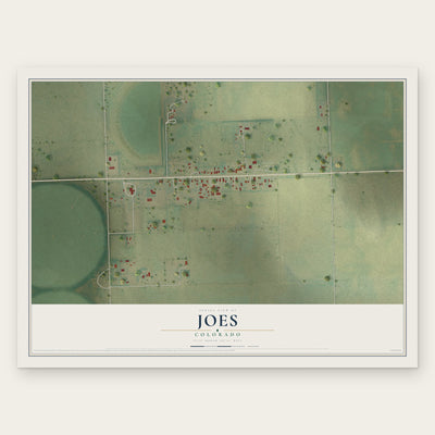 Joes, Colorado map print, the full design