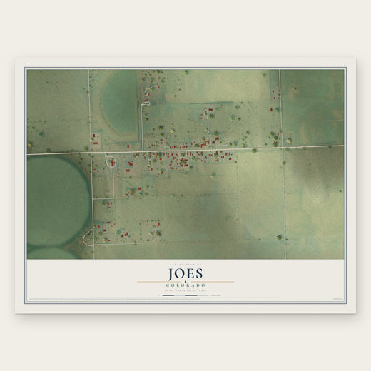 Joes, Colorado map print, the full design