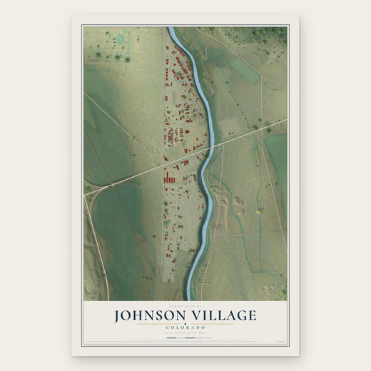 Johnson Village, Colorado map print, the full design