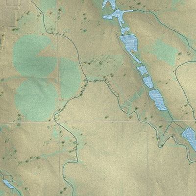 Second close-up of the map of Keenesburg, Colorado print showing more streets and buildings