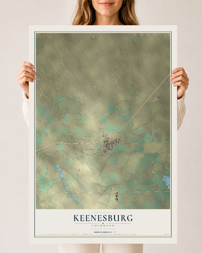 Map of Keenesburg, Colorado, 24 x 36 inch unframed archival matte print