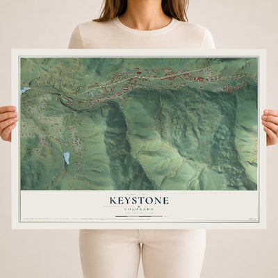 Map of Keystone, Colorado, 18 x 24 inch unframed archival matte print