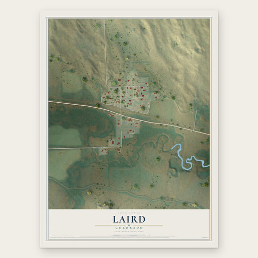 Laird, Colorado map print, the full design