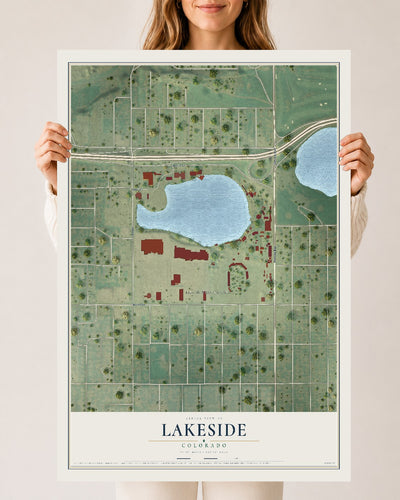 Map of Lakeside, Colorado, 24 x 36 inch unframed archival matte print