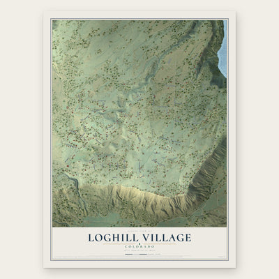 Loghill Village, Colorado map print, the full design