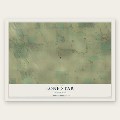 Lone Star, Colorado map print, the full design