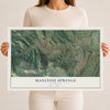 Map of Manitou Springs, Colorado, 12 x 18 inch unframed archival matte print