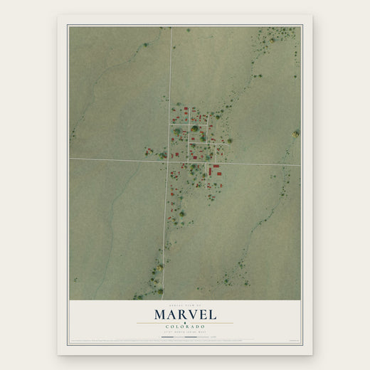Marvel, Colorado map print, the full design