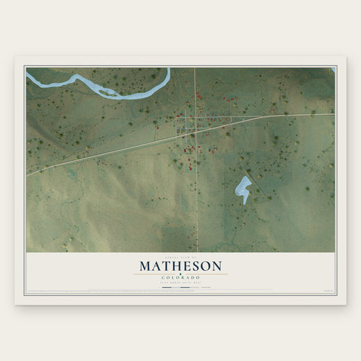 Matheson, Colorado map print, the full design