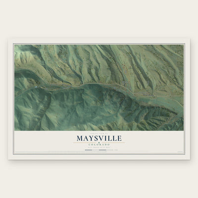 Maysville, Colorado map print, the full design