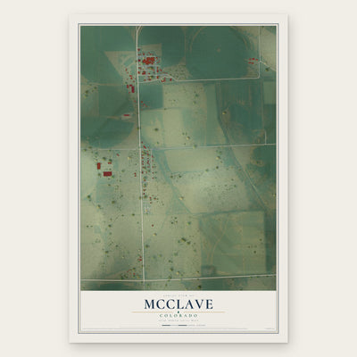 McClave, Colorado map print, the full design