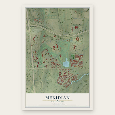 Meridian, Colorado map print, the full design