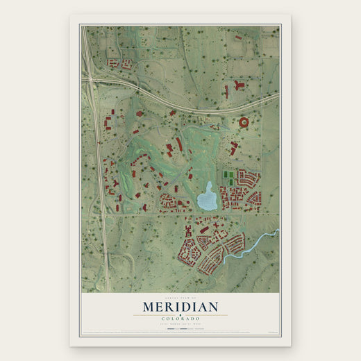 Meridian, Colorado map print, the full design