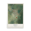 Map of Merino, Colorado, 12 x 18 inch unframed archival matte print