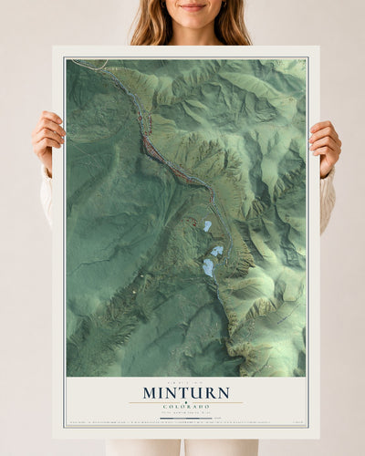 Map of Minturn, Colorado, 24 x 36 inch unframed archival matte print