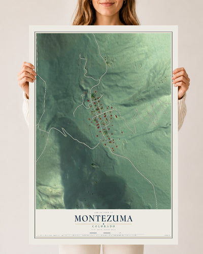 Map of Montezuma, Colorado, 24 x 36 inch unframed archival matte print