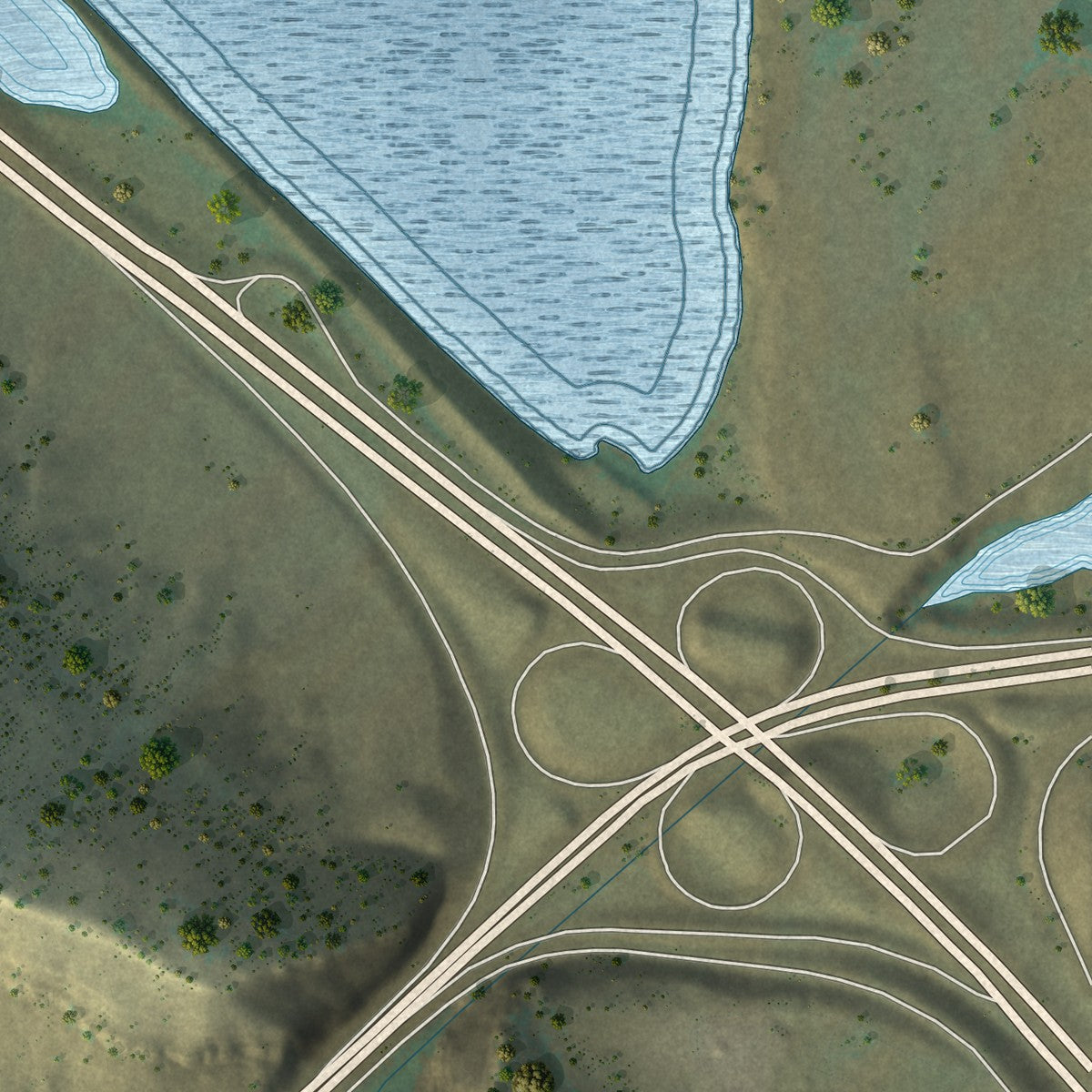 Close-up of the map of Morrison, Colorado print showing street and building detail