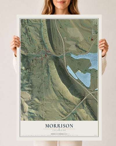 Map of Morrison, Colorado, 24 x 36 inch unframed archival matte print