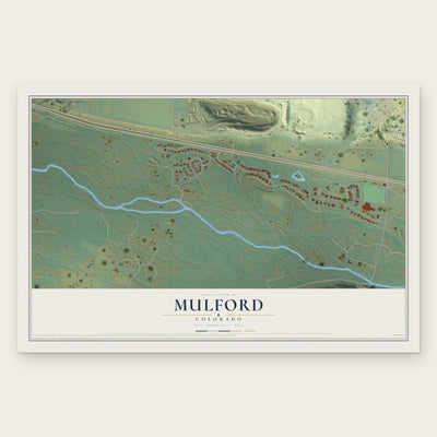Mulford, Colorado map print, the full design