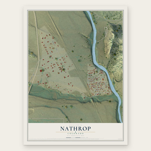 Nathrop, Colorado map print, the full design