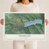 Map of Nederland, Colorado, 12 x 18 inch unframed archival matte print