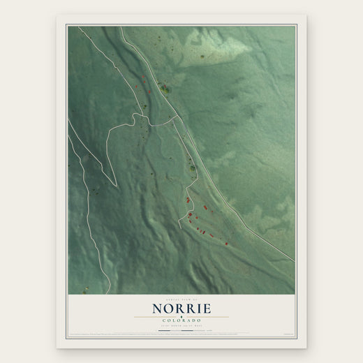Norrie, Colorado map print, the full design