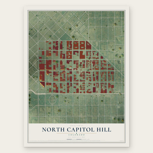 North Capitol Hill, Colorado map print, the full design