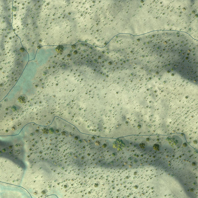 Second close-up of the map of Nucla, Colorado print showing more streets and buildings