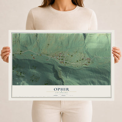 Map of Ophir, Colorado, 12 x 18 inch unframed archival matte print