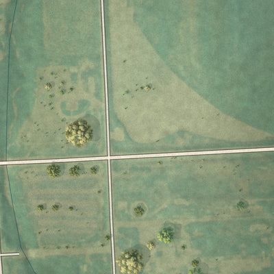Second close-up of the map of Ovid, Colorado print showing more streets and buildings
