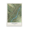 Map of Parachute, Colorado, 12 x 18 inch unframed archival matte print