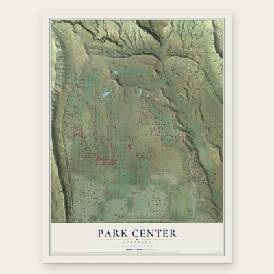 Park Center, Colorado map print, the full design