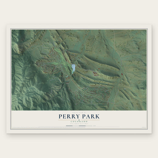 Perry Park, Colorado map print, the full design